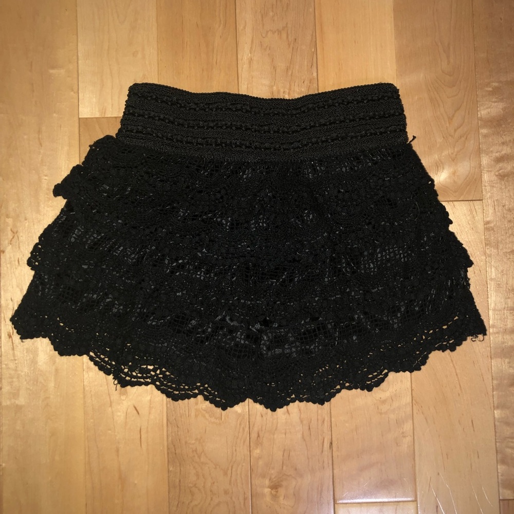 Black lace shorts
